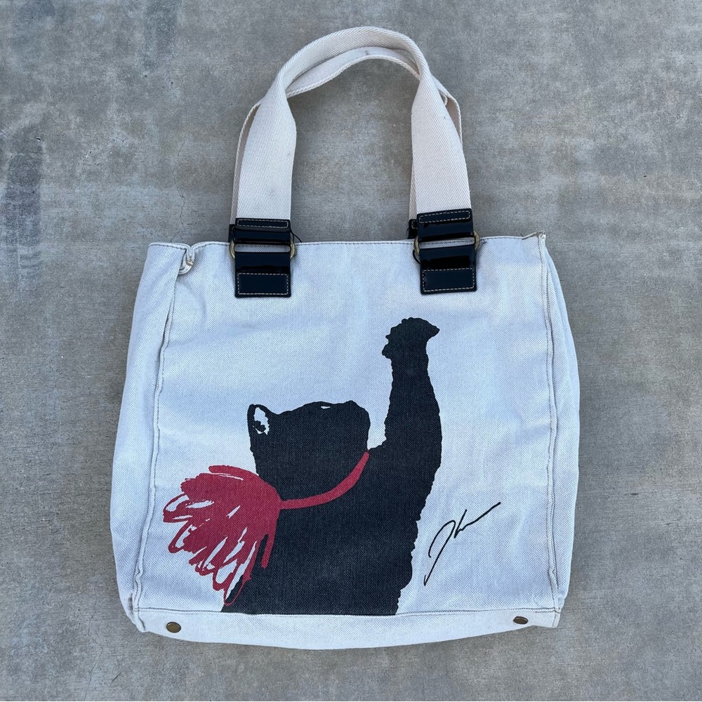 Jason Wu Limited Edition Canvas Tote Bag with Black Cat Silhouette